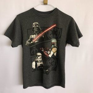 Childs 100% Cotton Black Star Wars Short Sleeve Tshirt Sz M (10-12)